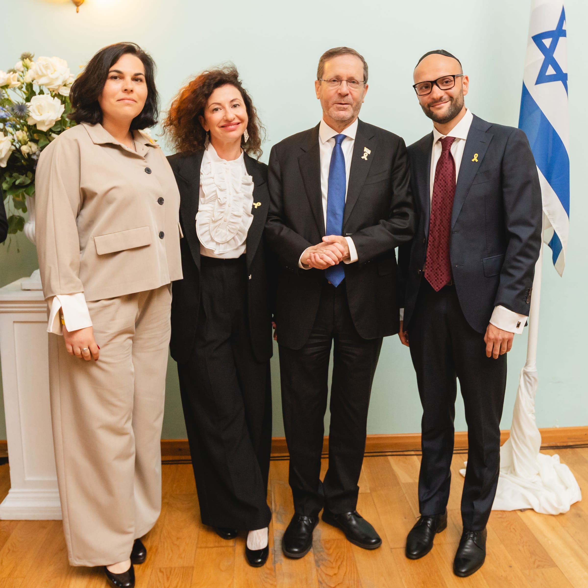 JEWNITED.LV delegation meeting President Isaac Herzog of Israel