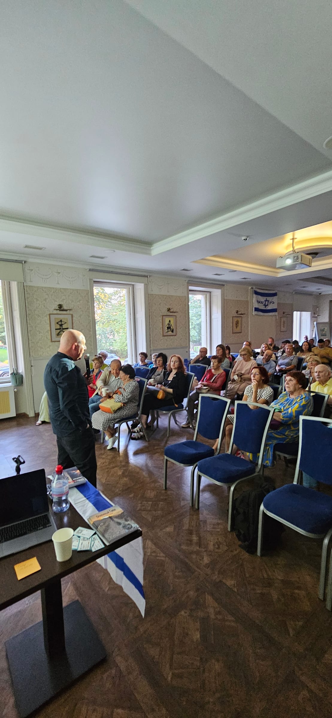 Public lecture with audience in Riga